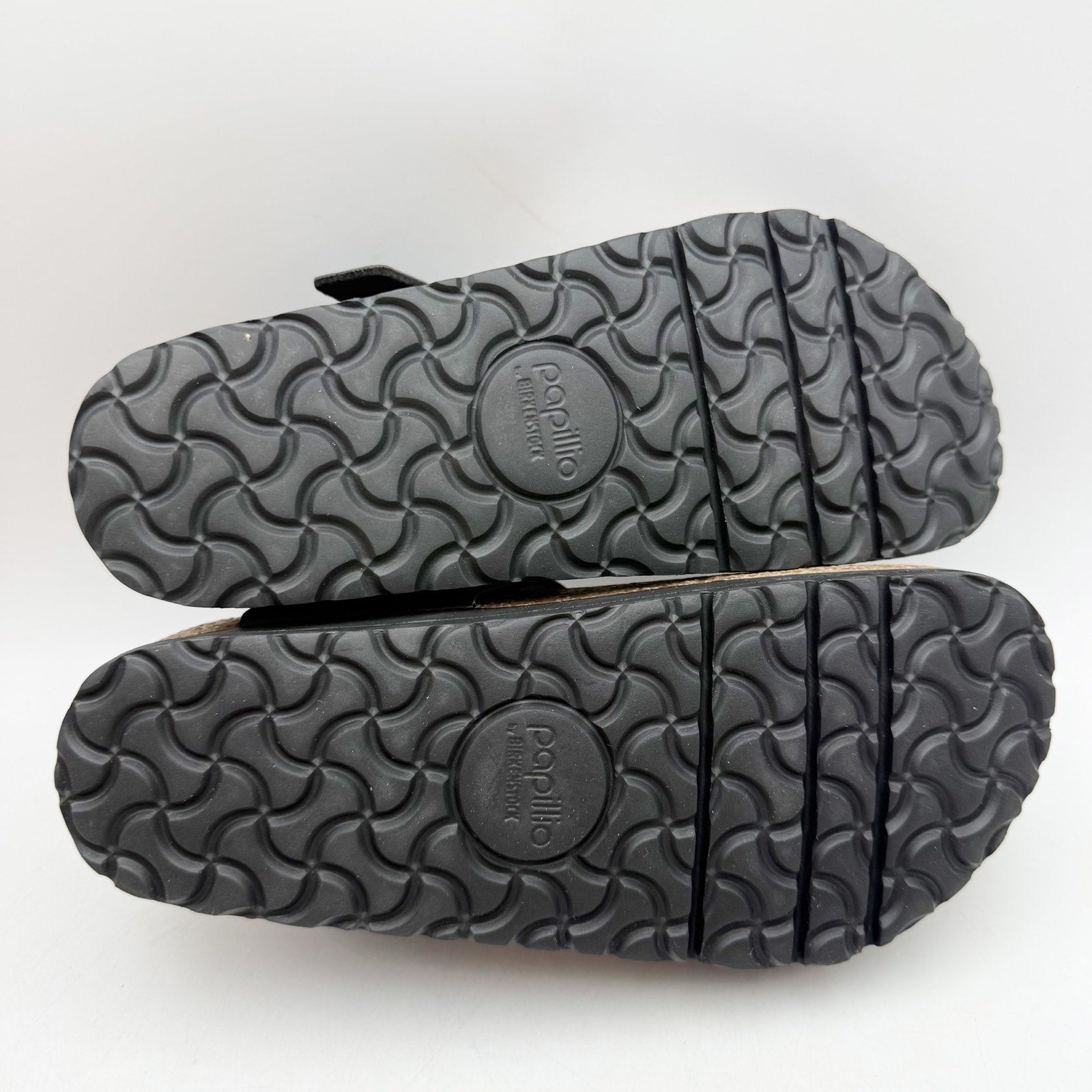 Birkenstock Papillio Womens Gizeh Platform Sandals EU 37 US 6 Black Leather NWOB