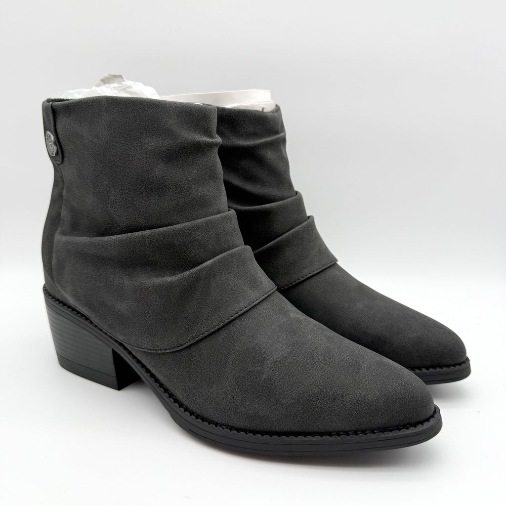 Blowfish Malibu Womens Riley Ankle Bootie US 10 M EU 40.5 Black Vegan Suede NIB