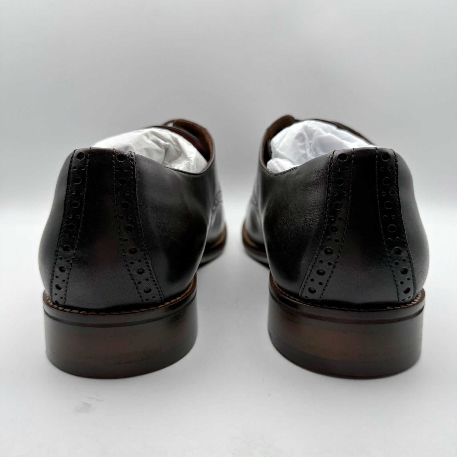 JOHNSTON & MURPHY Mens Conard 2.0 Dress Shoes US 13D Mahogany Brown Leather NIB