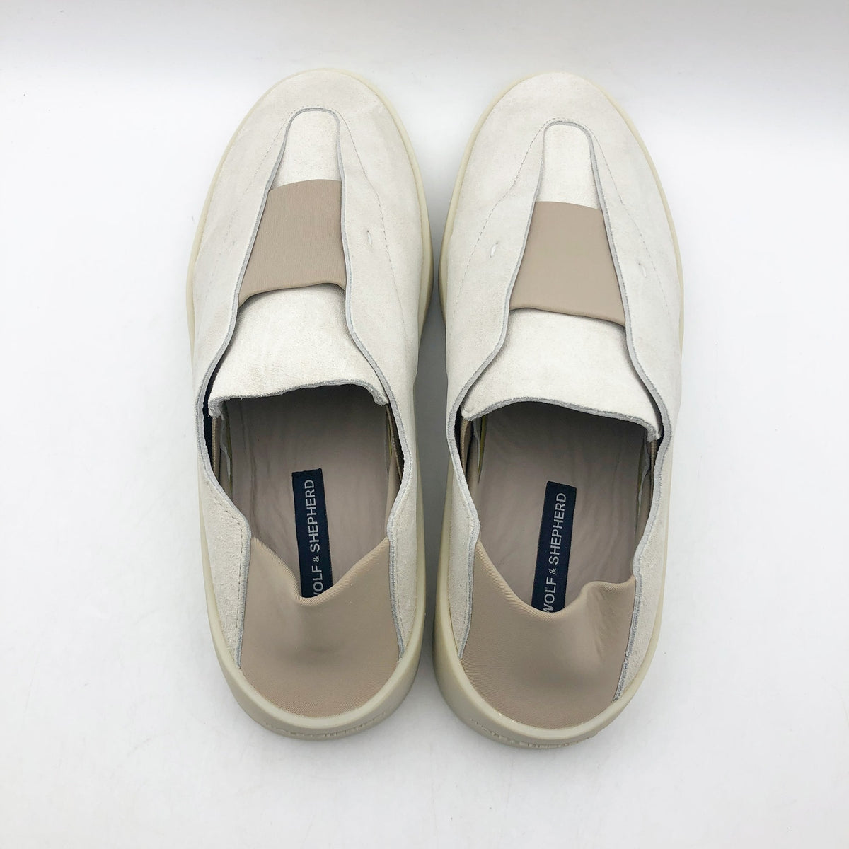 Wolf & Shepherd Cruise Ace Slip On Sneakers Mens 7.5 Womens 9 Gray Leather NIB