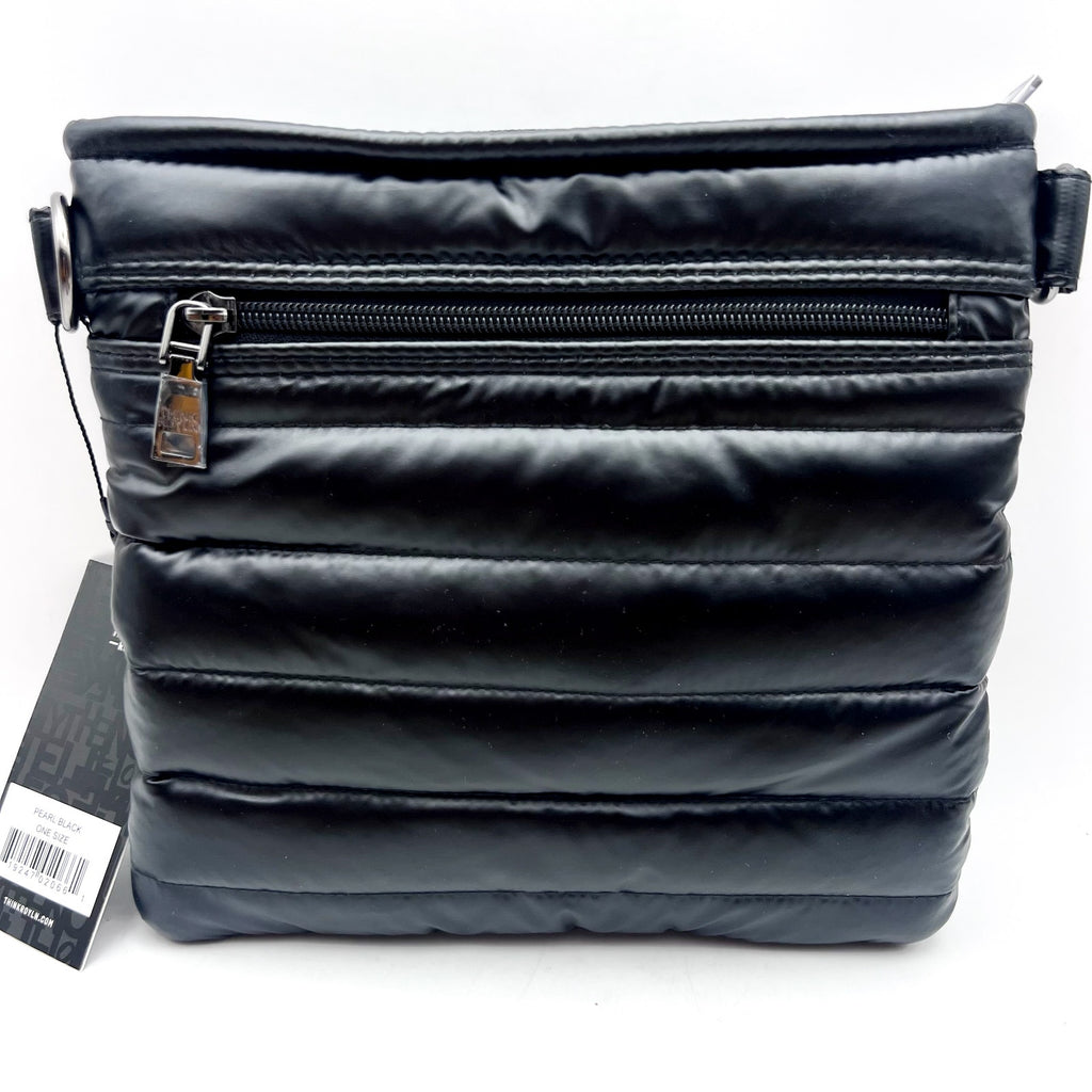 THINK ROYLN Women's Sidewalk Crossbody Bag Small Pearl Black Quilted NWT