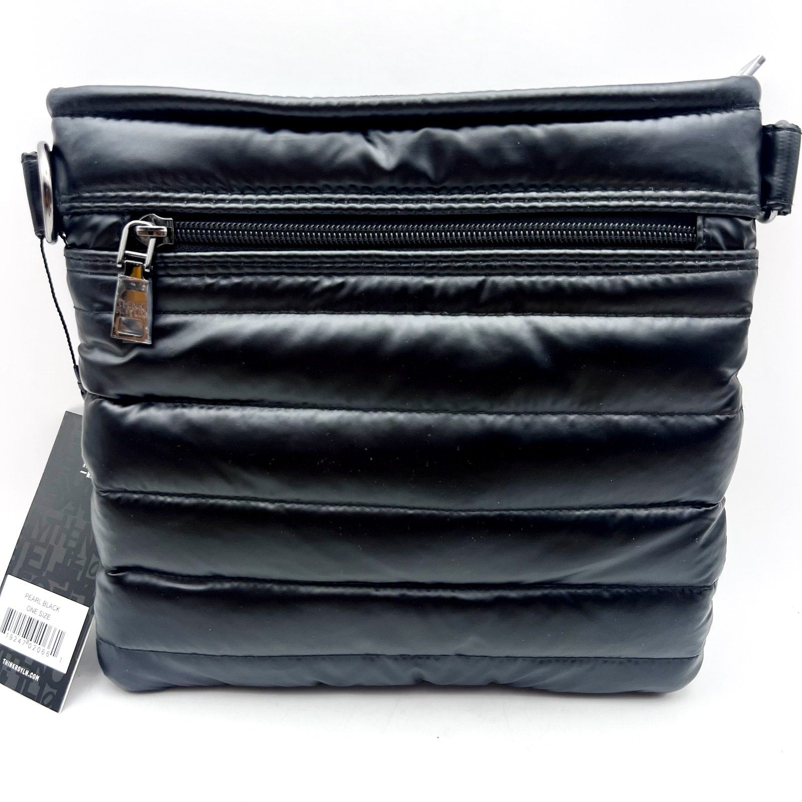 THINK ROYLN Women's Sidewalk Crossbody Bag Small Pearl Black Quilted NWT