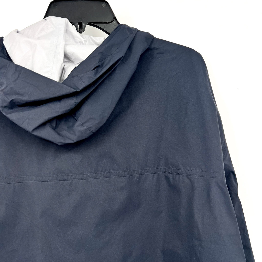L.L. BEAN Women's Wharf Street Rain Jacket Large Reg Midnight Black Hooded NWT