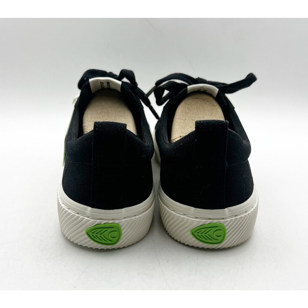 Cariuma OCA Low Top Sneakers Men's 8 Women's 9.5 Black Canvas Organic Cotton NIB