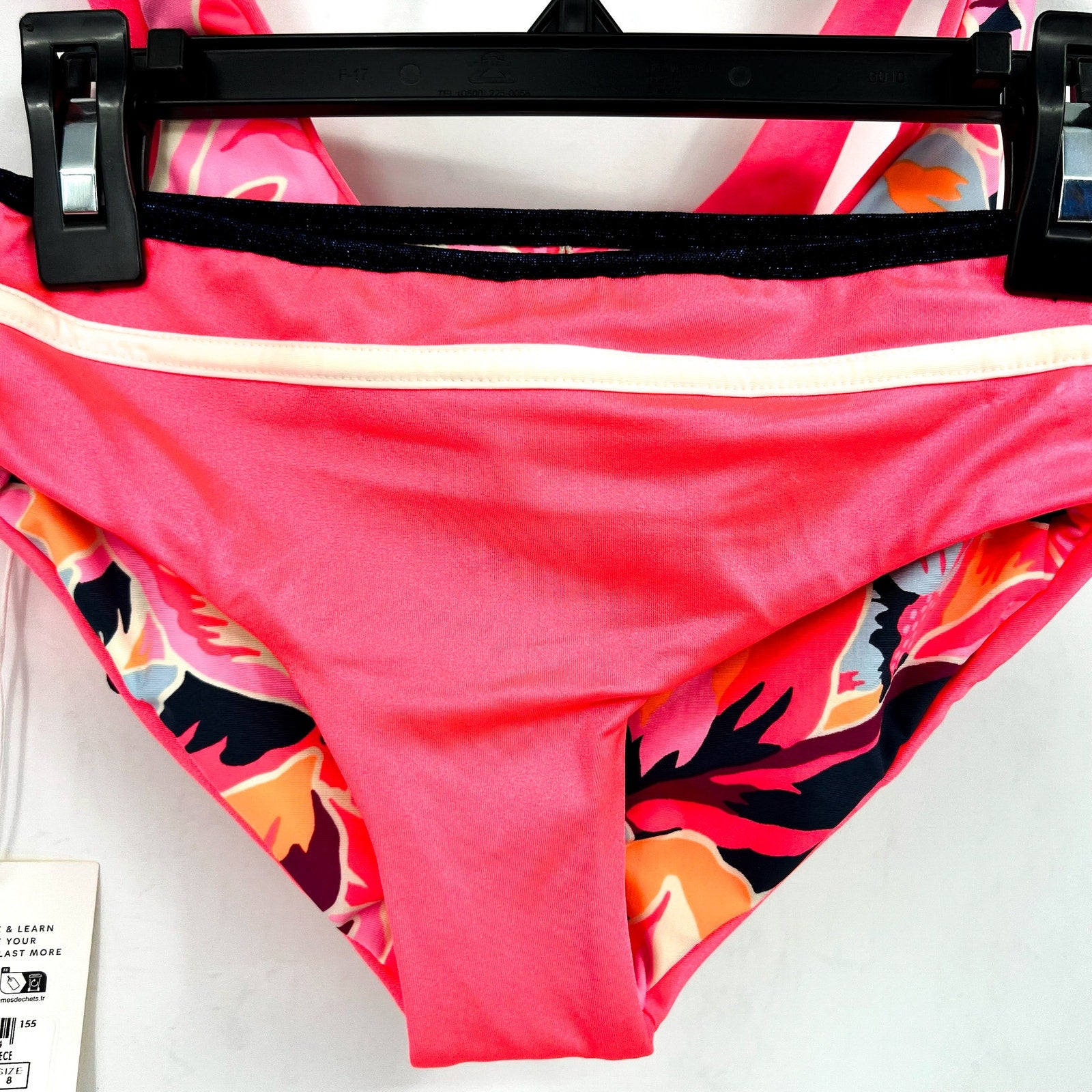 MAAJI Girl's Reversible Retro Bikini Two Piece Set Size 8 Pink Multi Printed NWT