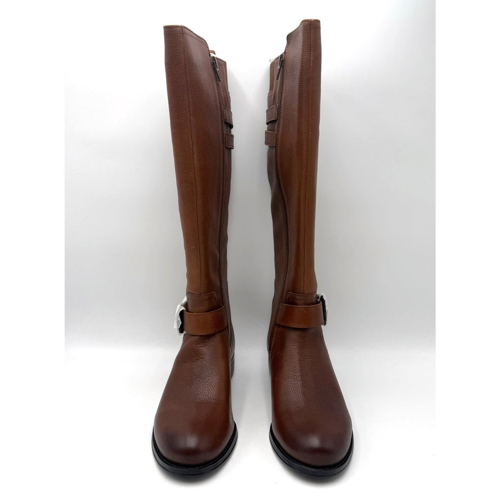 Naturalizer Womens Jessie Knee High Riding Boots Size 7 EU 37 Cinnamon Brown NIB