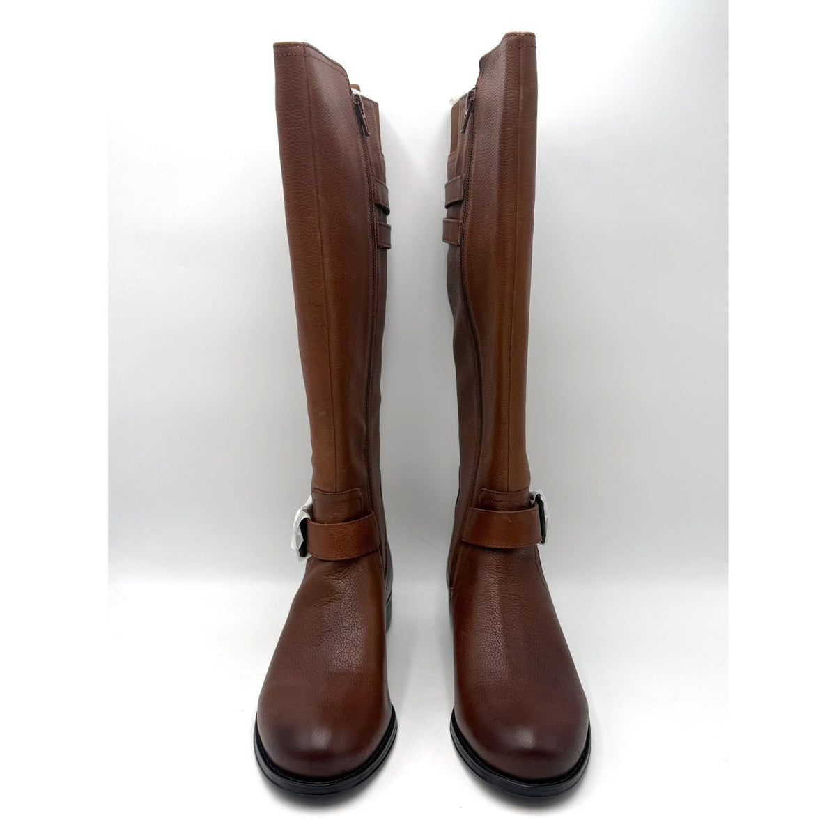 Naturalizer Womens Jessie Knee High Riding Boots Size 7 EU 37 Cinnamon Brown NIB