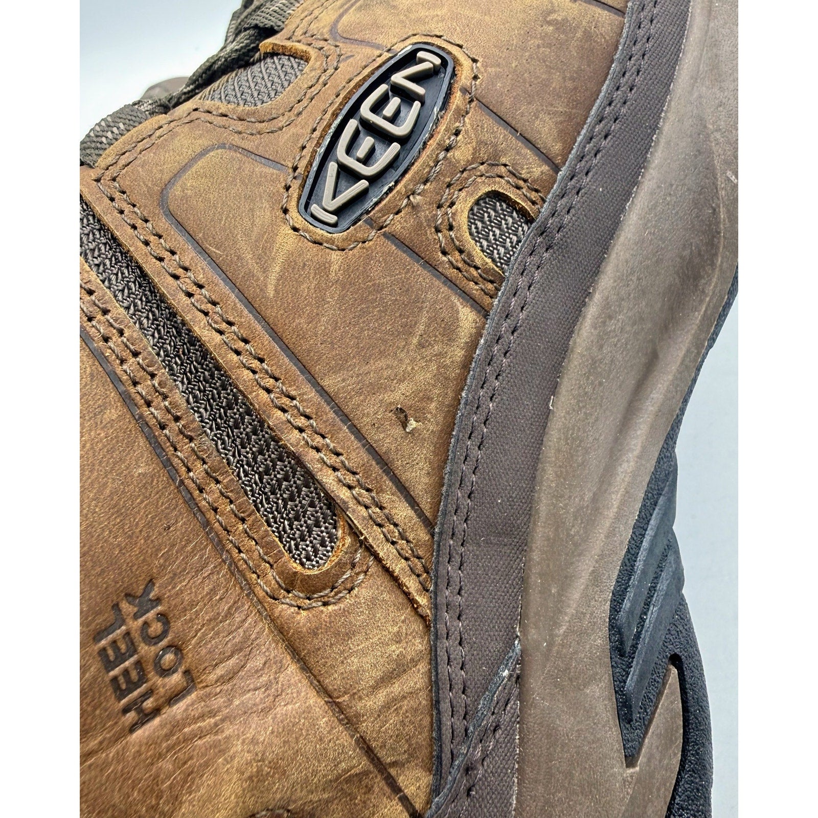 Keen Mens Circadia Mid Hiking Boots US 14 EU 47.5 Brown Leather Waterproof NWOB