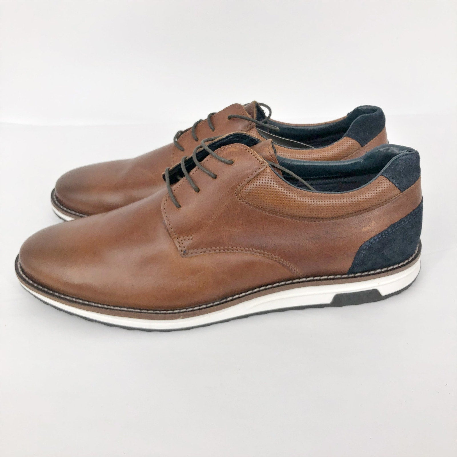 HAWKER RYE Men's Maverick Oxford Shoes 12 Brown Lace Up Leather Stitchfix NWOB