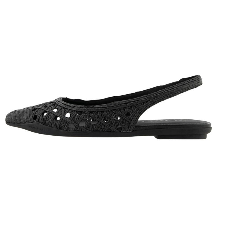 Aerosoles Womens Diego Flats Size 5.5 M EU 36 Black Raffia NIB