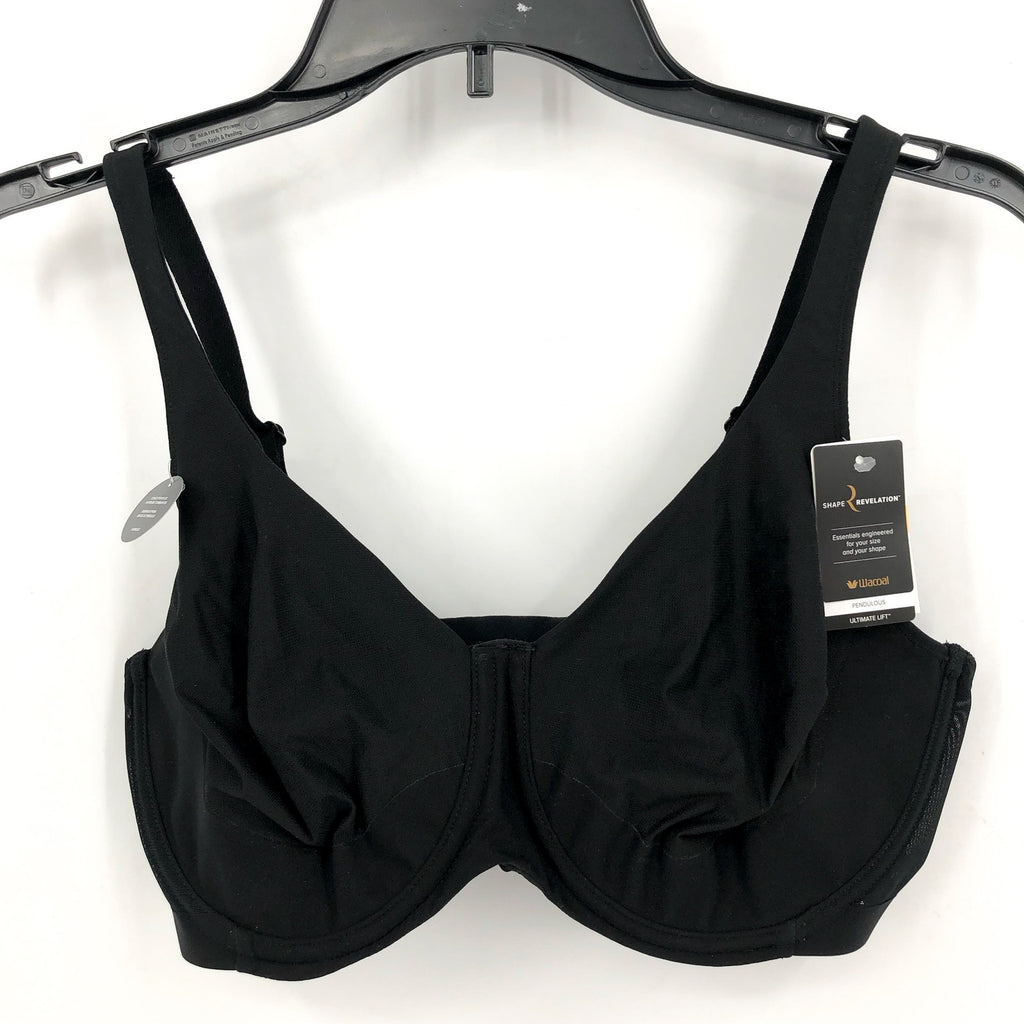 WACOAL Shape Revelation Pendulous Underwire Bra 36DD Black Full 855387 NWT