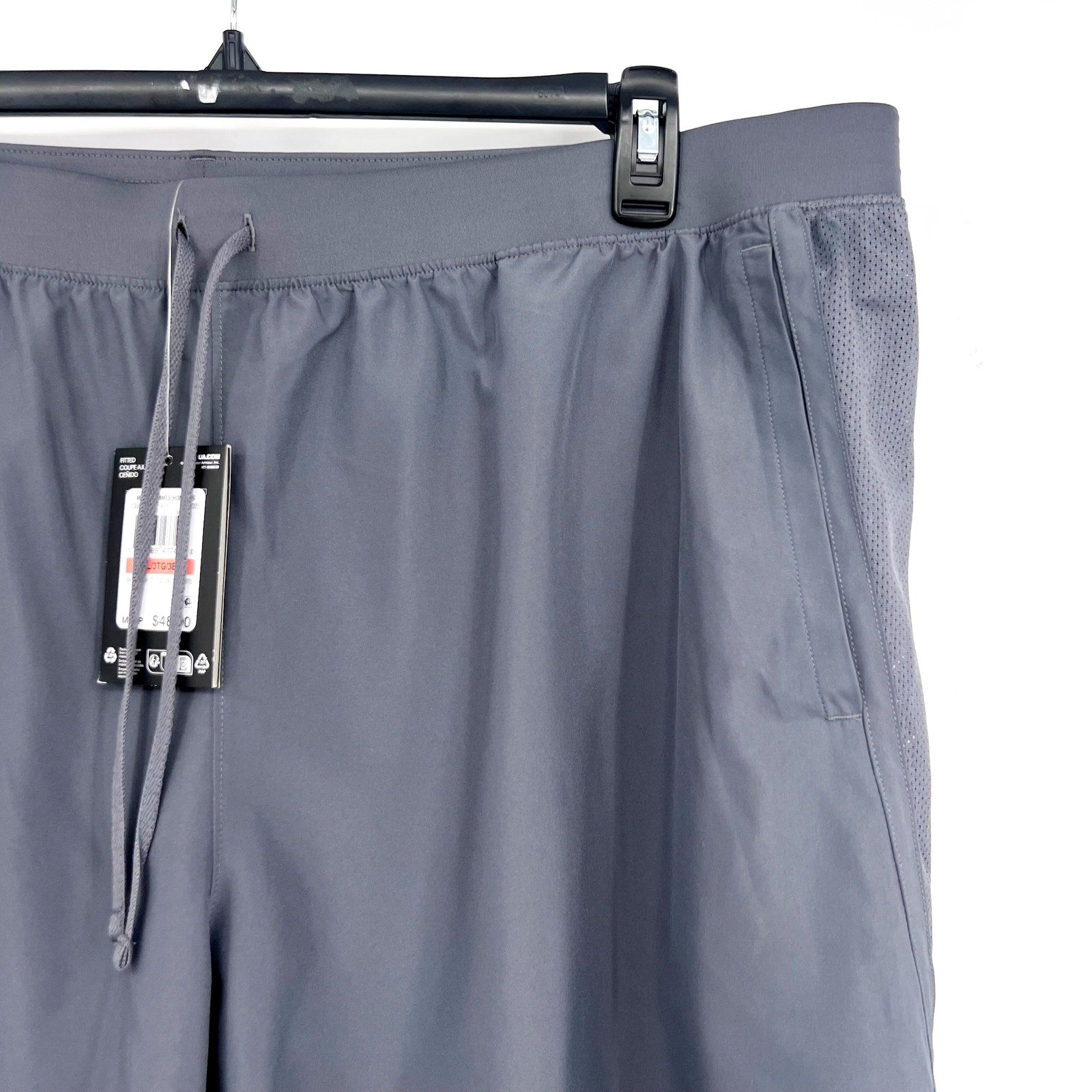 UNDER ARMOUR Men's UA Launch 2-in-1 Athletic Shorts 3XL Gray 7" Inseam NWT