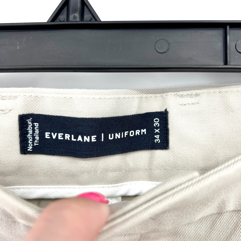 EVERLANE Men's Uniform Performance Chino 34x30 Stone Grey Pants NWT