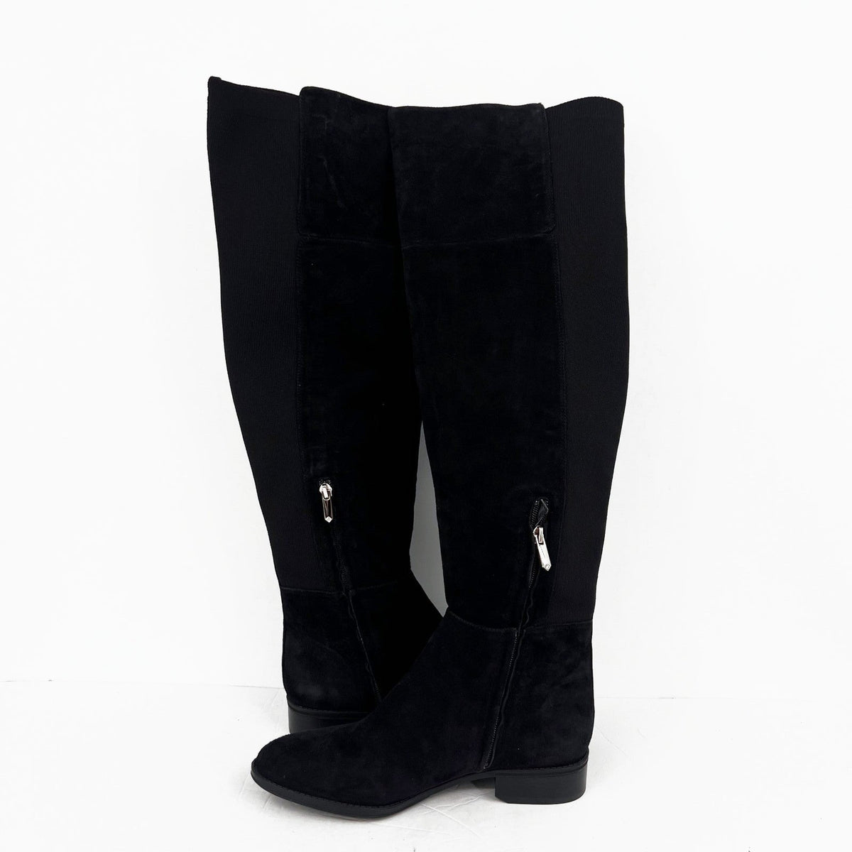 Sam Edelman Womens Pam Over the Knee Boots Size 7.5 EU 37.5 Black Suede NWOB