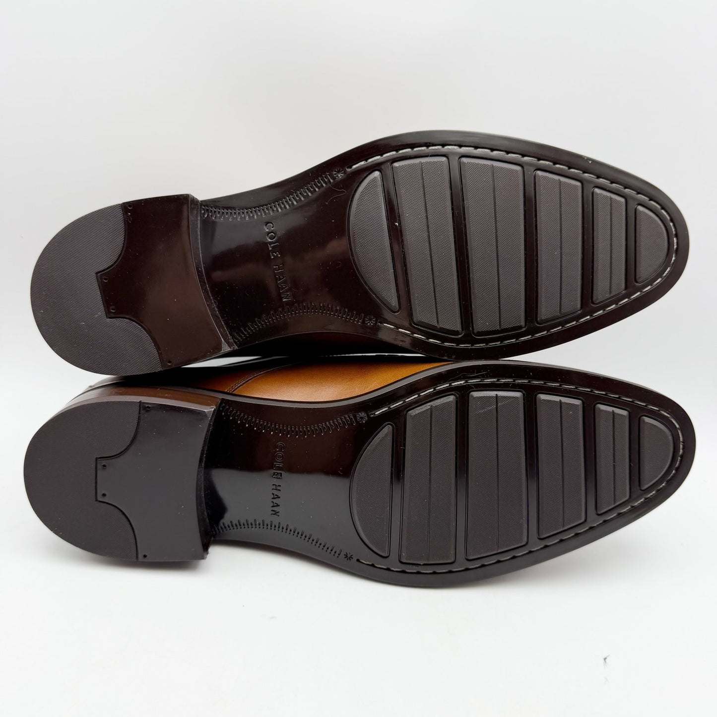 Cole Haan Mens Lenox Hill Cap Oxford Shoes US 10 M Brown Leather Split Toe NIB