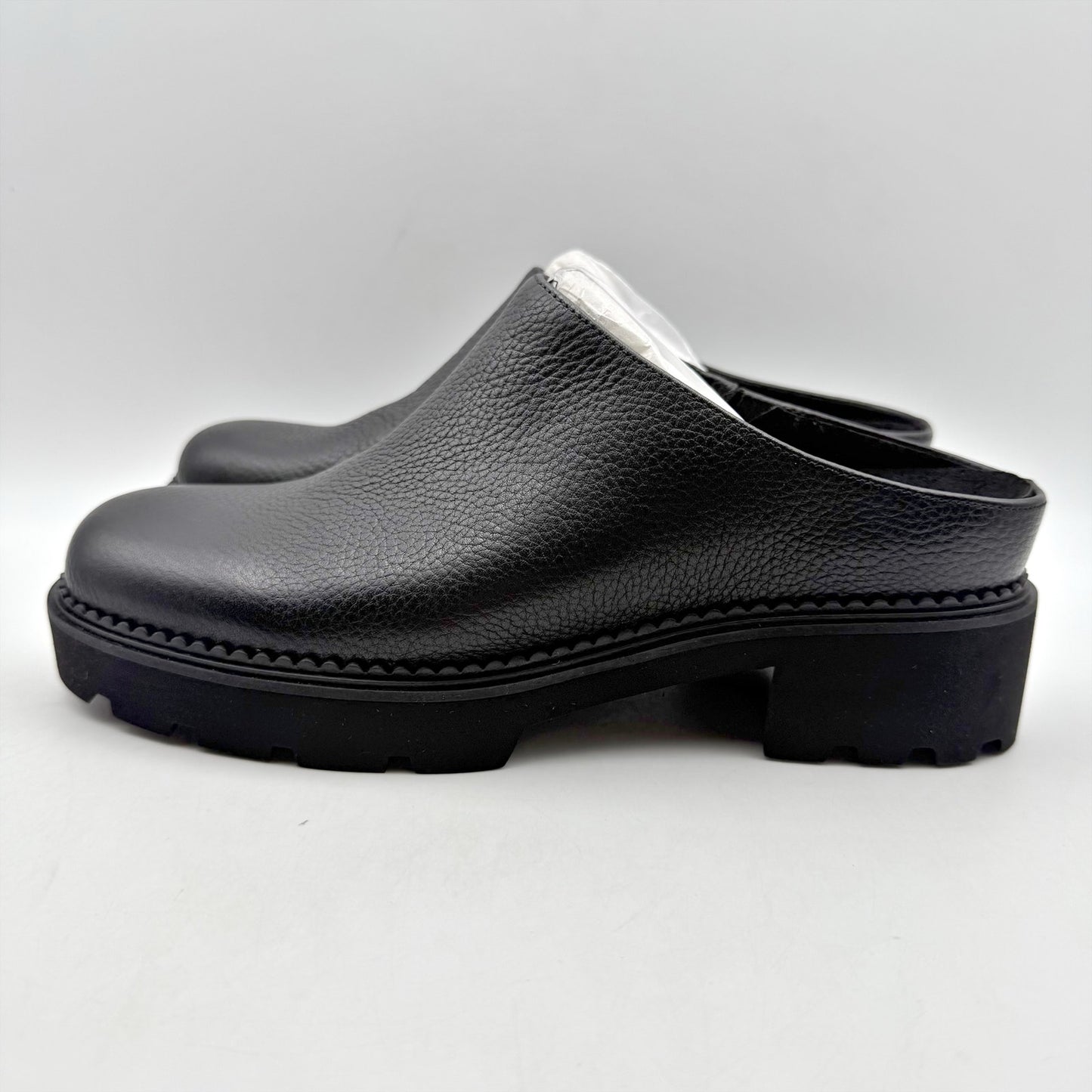 Vionic Womens Fairfax Clogs US 6.5 M EU 36.5 Black Vegan Leather Slip On NIB