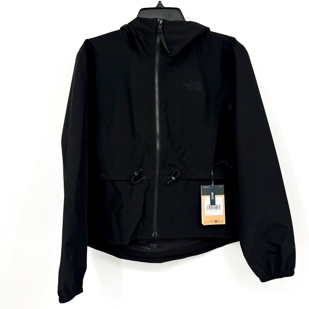 THE NORTH FACE Women's Daybreak Crop Rain Jacket Small TNF Black Hooded NWT