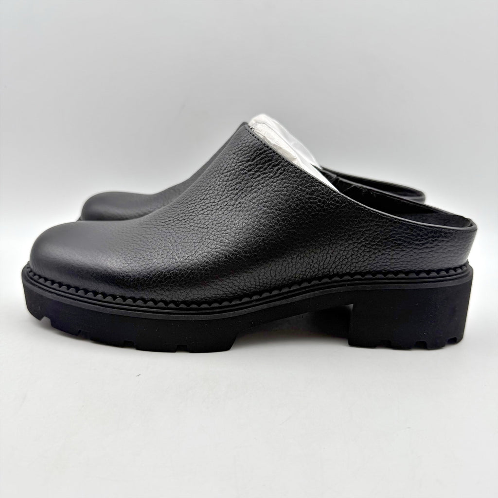 Vionic Womens Fairfax Clogs US 11M EU 42 Black Leather Slip On NIB
