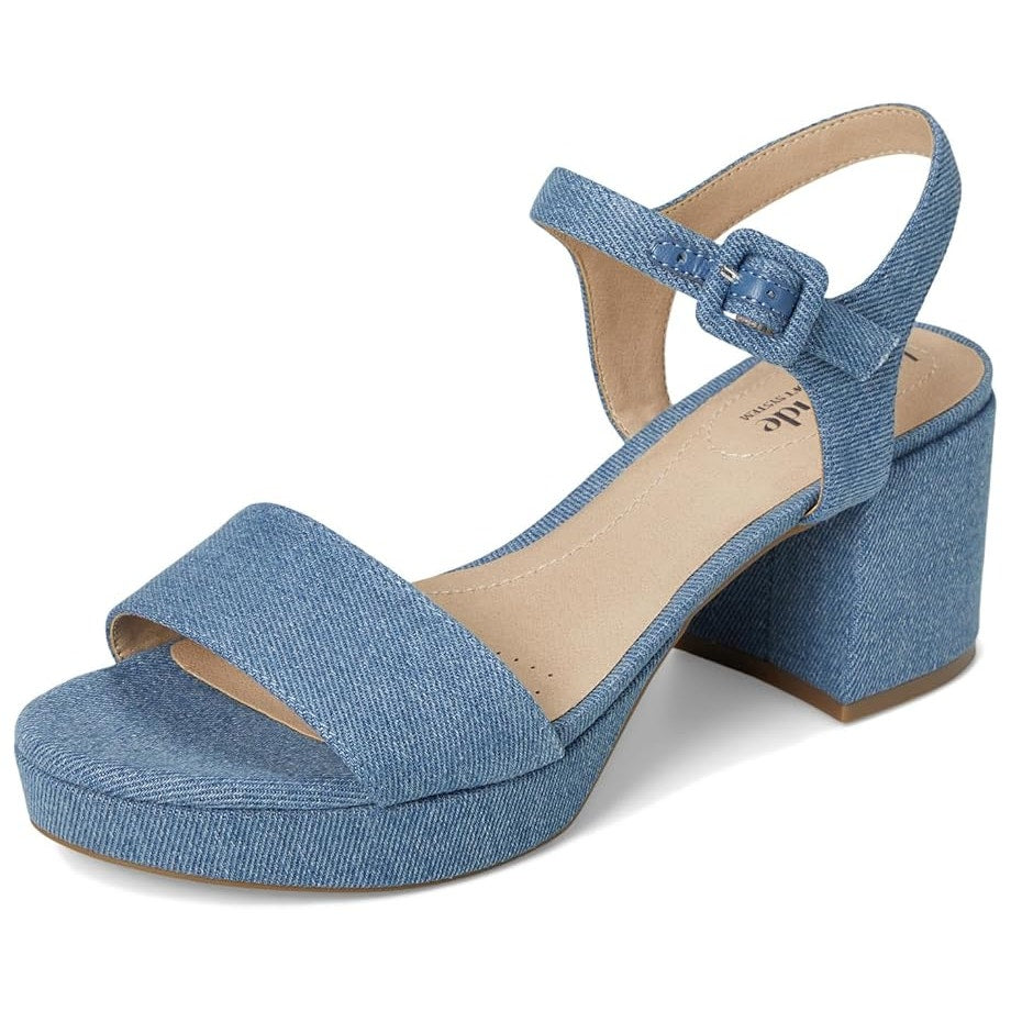 LifeStride Womens Rhythmn Heel Pumps US 11 M EU 42 Denim Blue Leather NIB