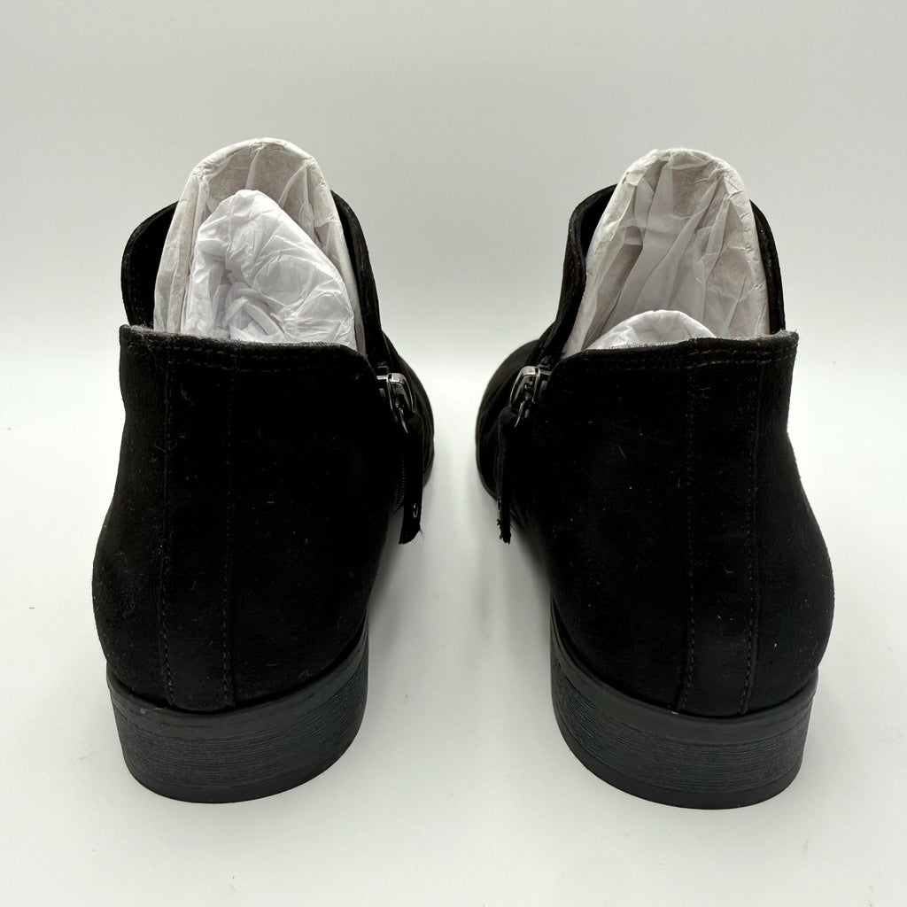 Dr. Scholls Womens Rae Ankle Booties Size 7.5 M EU 38 Black Microsuede NIB
