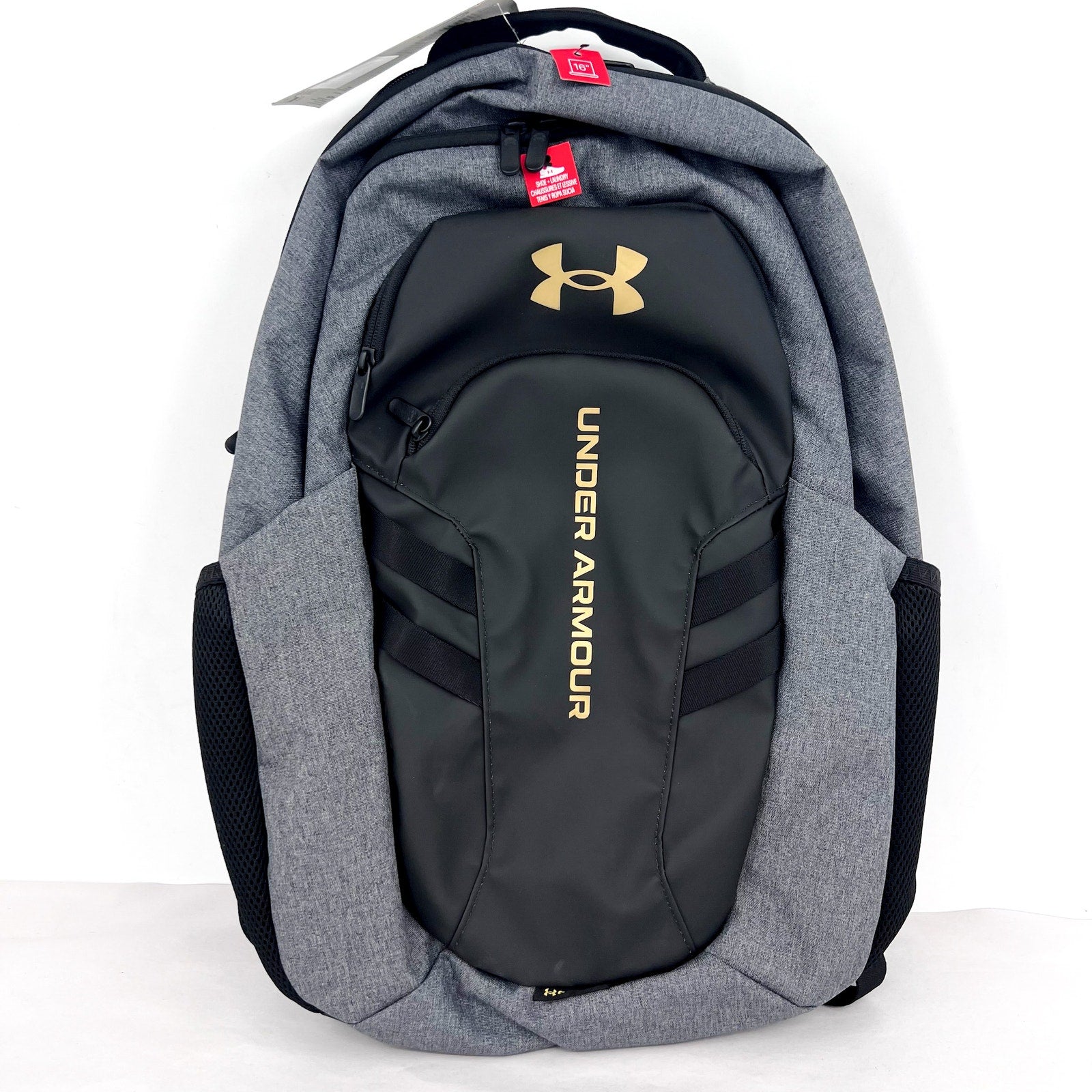 UNDER ARMOUR STORM Unisex Hustle Pro 6.0 Backpack Black/Gold Laptop Sleeve NWT