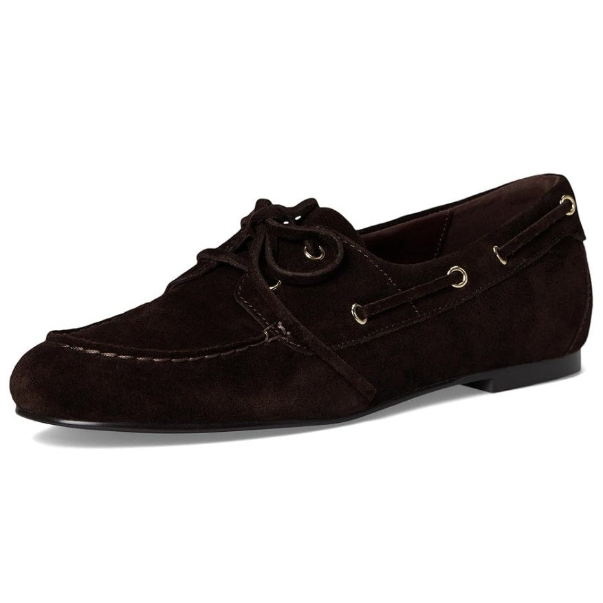 Madewell Womens Jamie Boat Shoes Size 7 EU 37.5 Dark Brown Suede NIB
