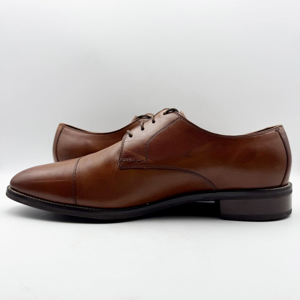 Cole Haan Mens Lenox Hill Cap Oxford Shoes US 15 M Brown Leather Split Toe NIB