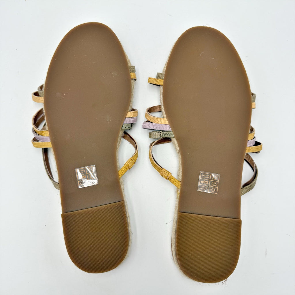Madewell Womens Kathryn Espadrille Slide Sandal Size 8.5 Multicolor Leather NWOB