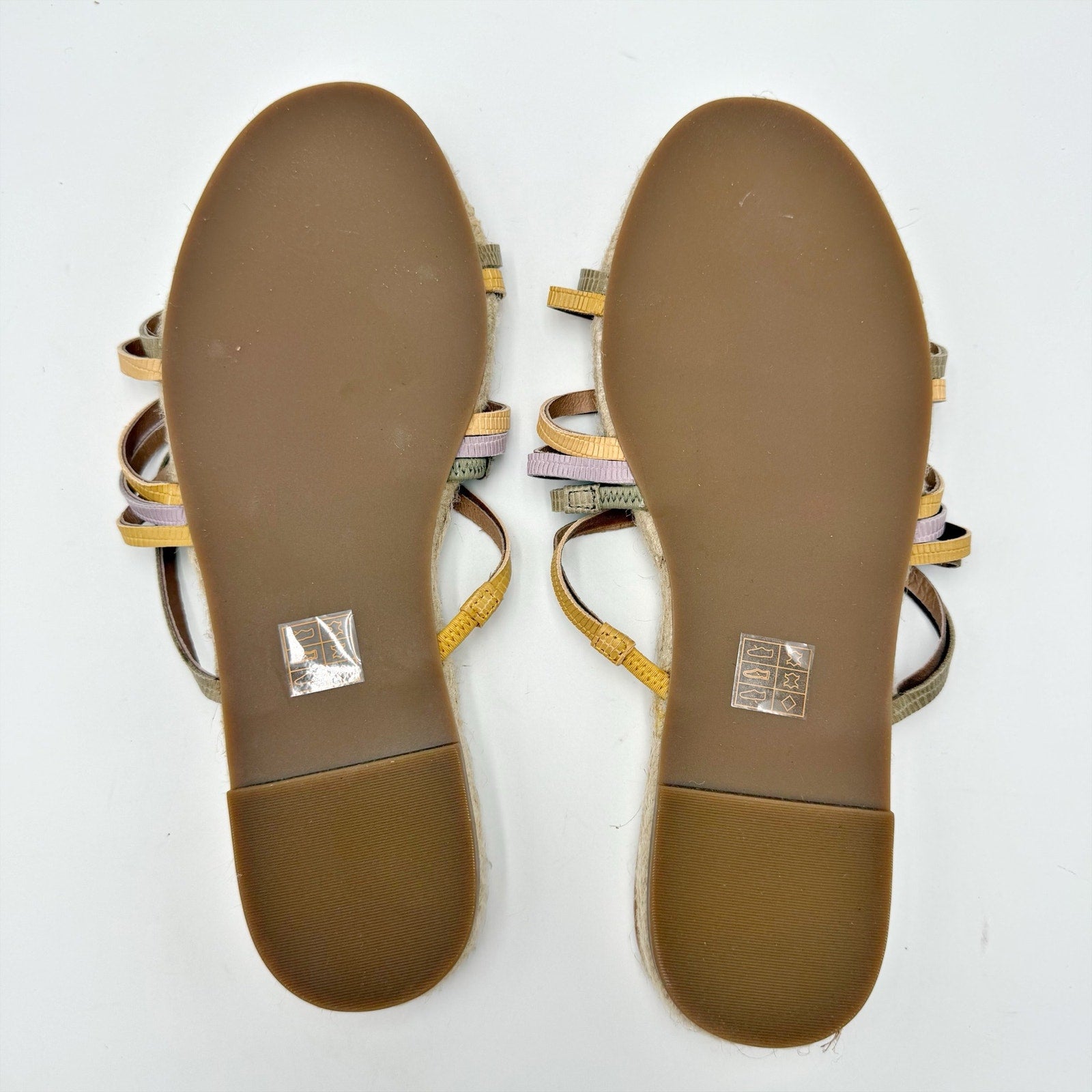Madewell Womens Kathryn Espadrille Slide Sandal Size 8.5 Multicolor Leather NWOB