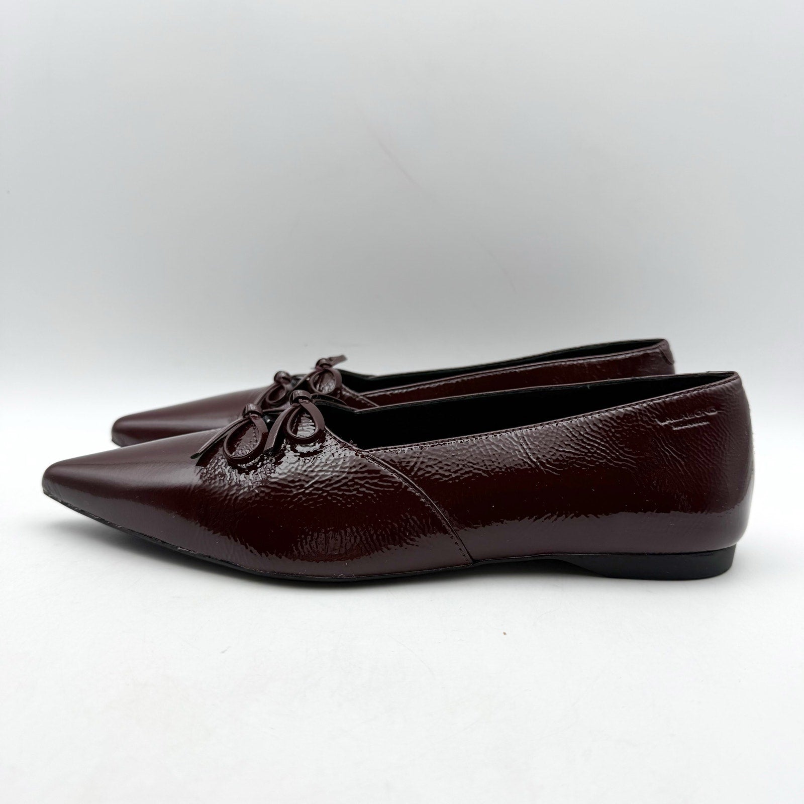 Vagabond Womens Hermine Ballet Flats EU 36 US 6 Red Burgundy Patent Leather NWOB