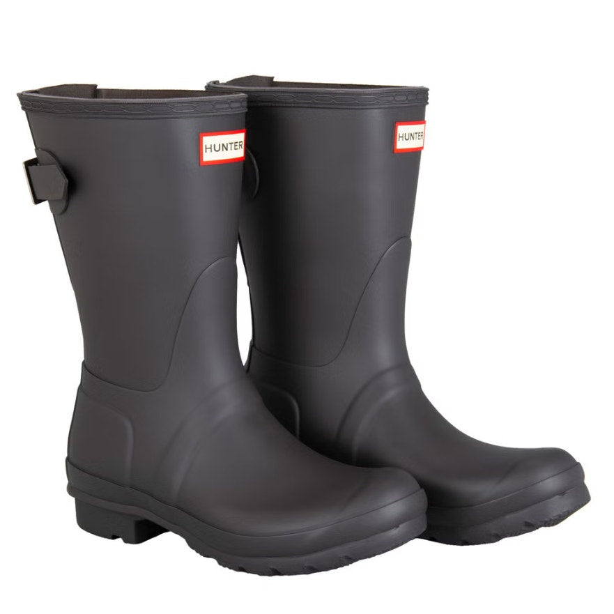 Hunter Womens Original Short Rain Mid Boots US 8 EU 39 Navy Blue Waterproof NWOB