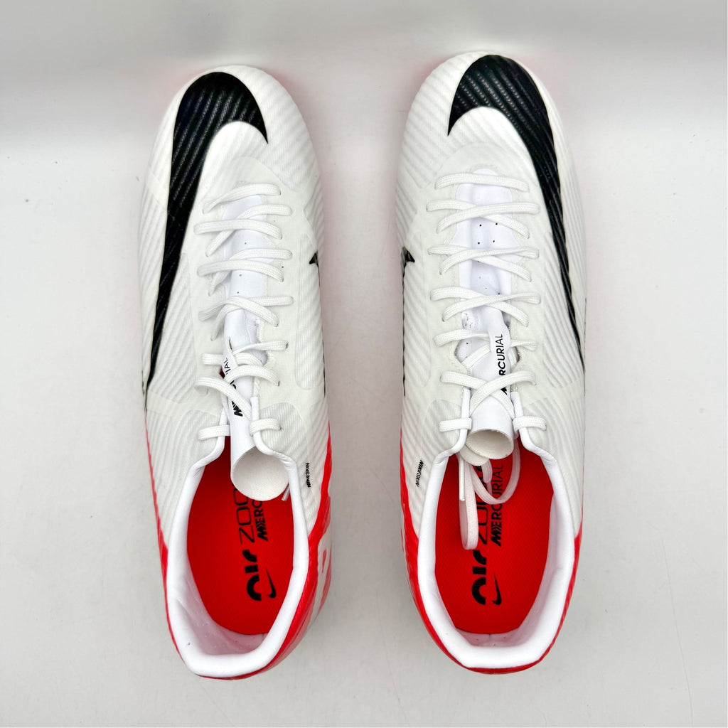 Nike Mens Zoom Vapor 15 Academy MG Soccer Cleats US 11.5 White Red DJ5631 NWOB