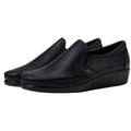 SAS Womens Dream Comfort Loafers US 8 Black Leather Hand Laced Moccasin NIB