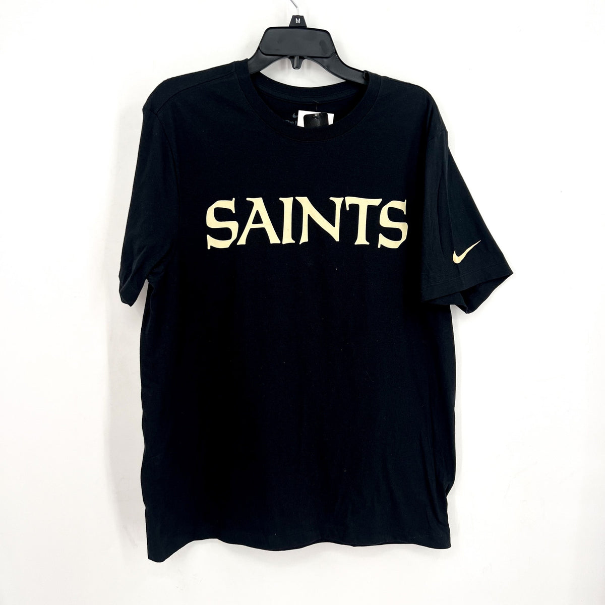 NIKE Mens New Orleans Saints Wordmark Essential T-Shirt Large Black NWT N199-00A