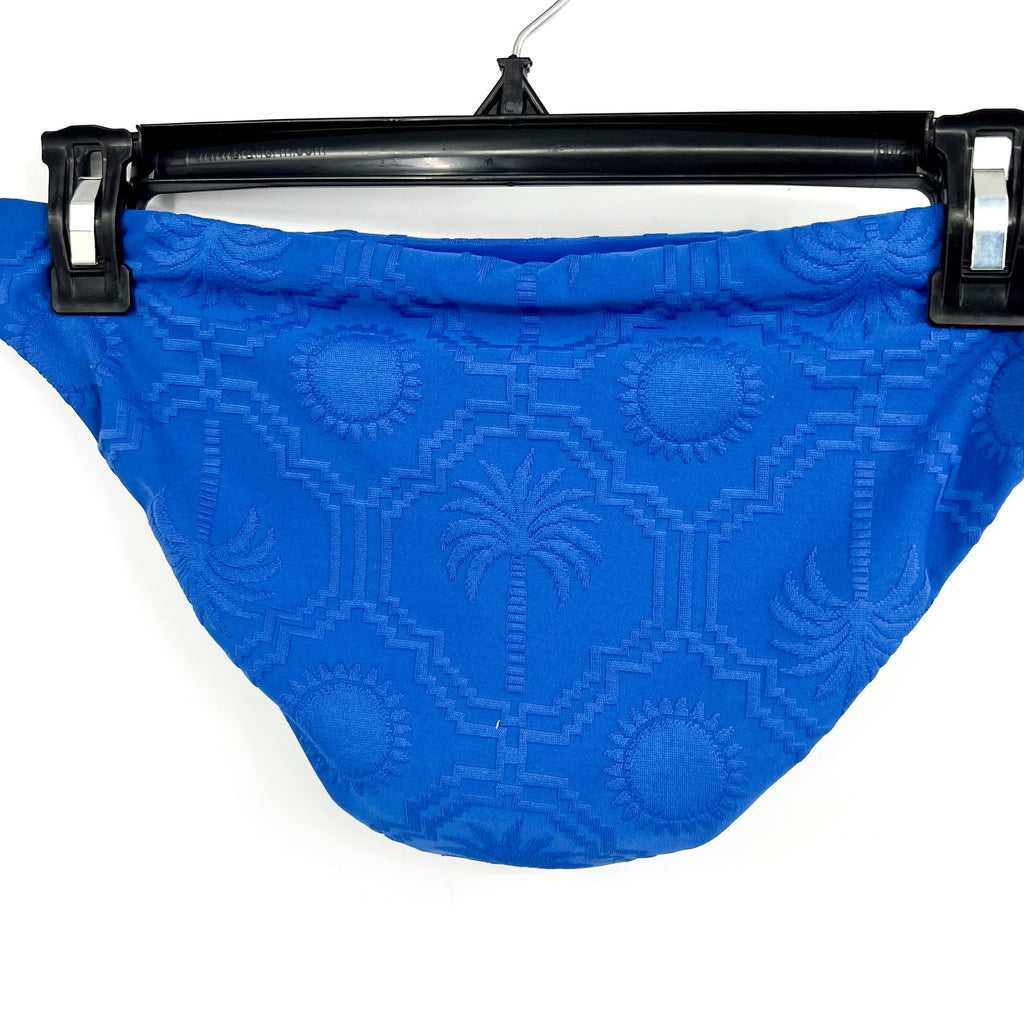SEAFOLLY Women's Oasis Hipster Bikini Bottom Size 10 Ultramarine Textured NWT