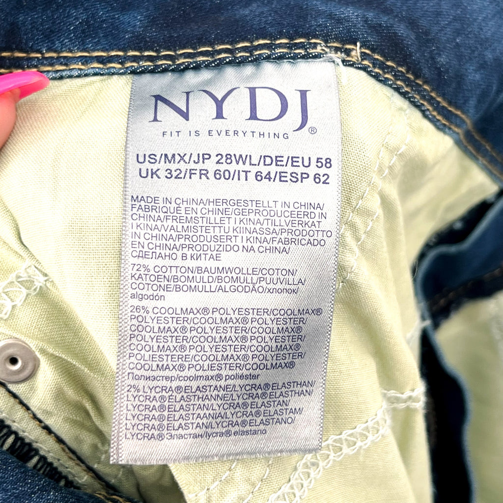 NYDJ Womens Major Wide Leg Capri Jeans 28WL Serendipity Blue NWT