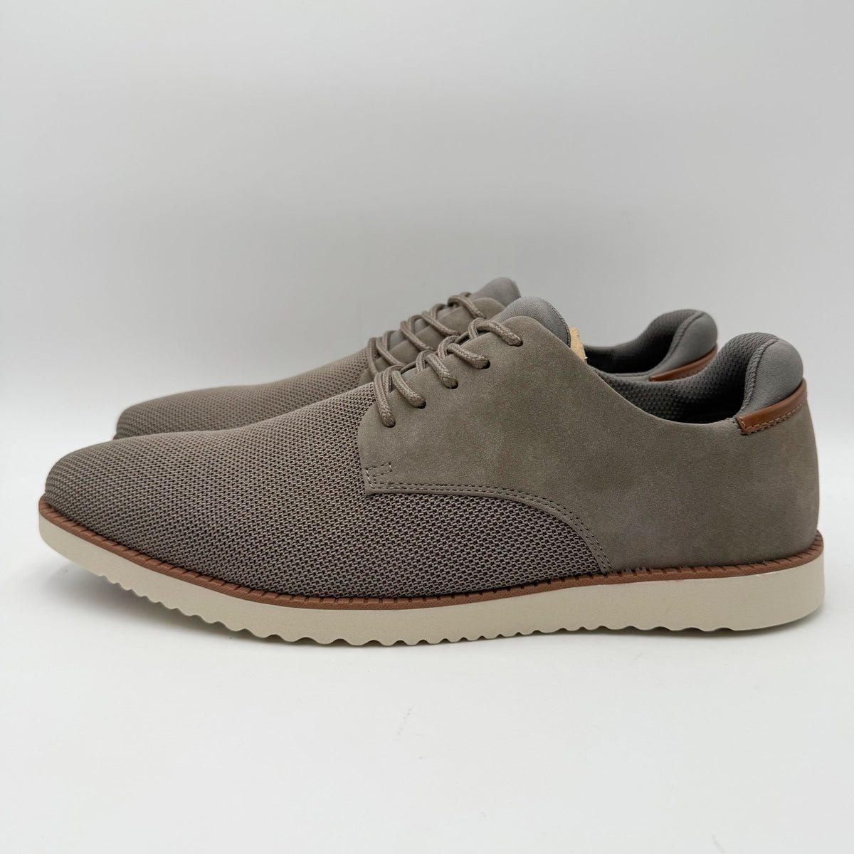 Dr. Scholls Mens Sync Oxford Shoes Size 13 M EU 47.5 Grey Knit Faux Leather NIB