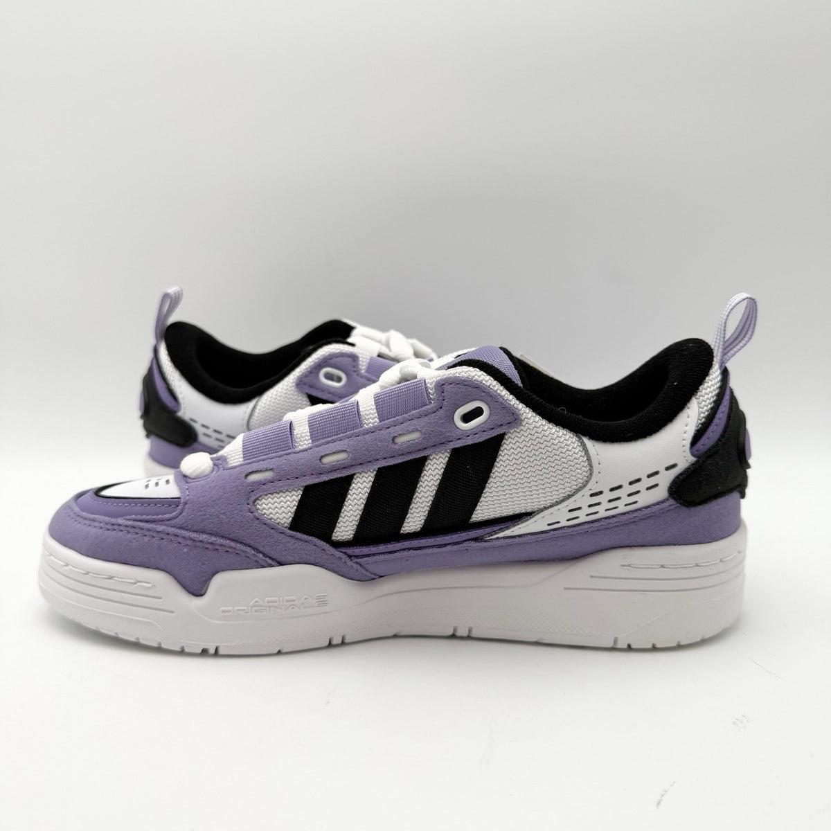 Adidas Originals Big Kids Adi2000 Sneakers Size 5 Purple White Leather NWT
