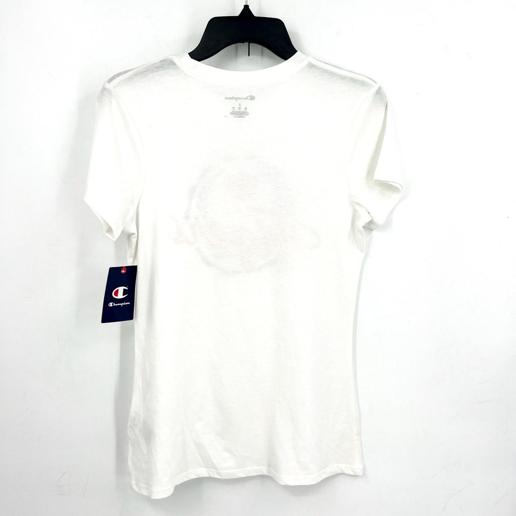 CHAMPION Womens Short Sleeve Tigers Crest T-Shirt Small White Crewneck NWT
