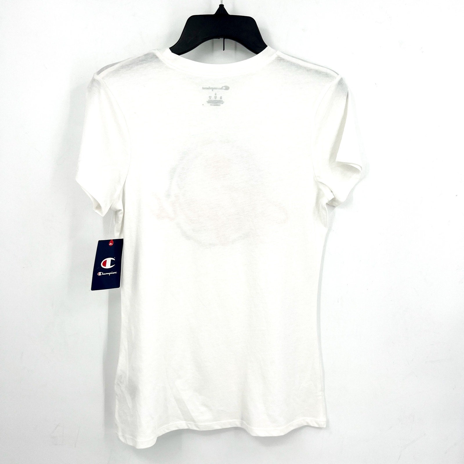 CHAMPION Womens Short Sleeve Tigers Crest T-Shirt Small White Crewneck NWT