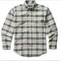 WOLVERINE Mens FR Twill Shirt Medium Cream Black Plaid Long Sleeve NWT