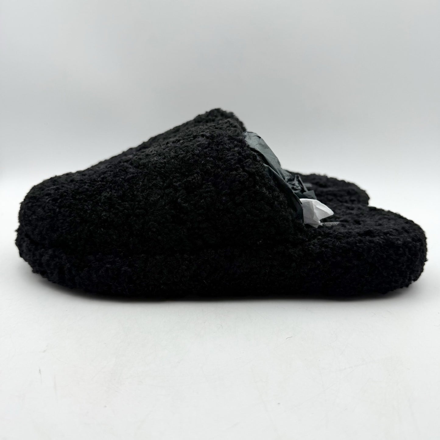 FitFlop Womens Iqushion D-Luxe Padded Teddy Mules US 9 Black Fleece NIB