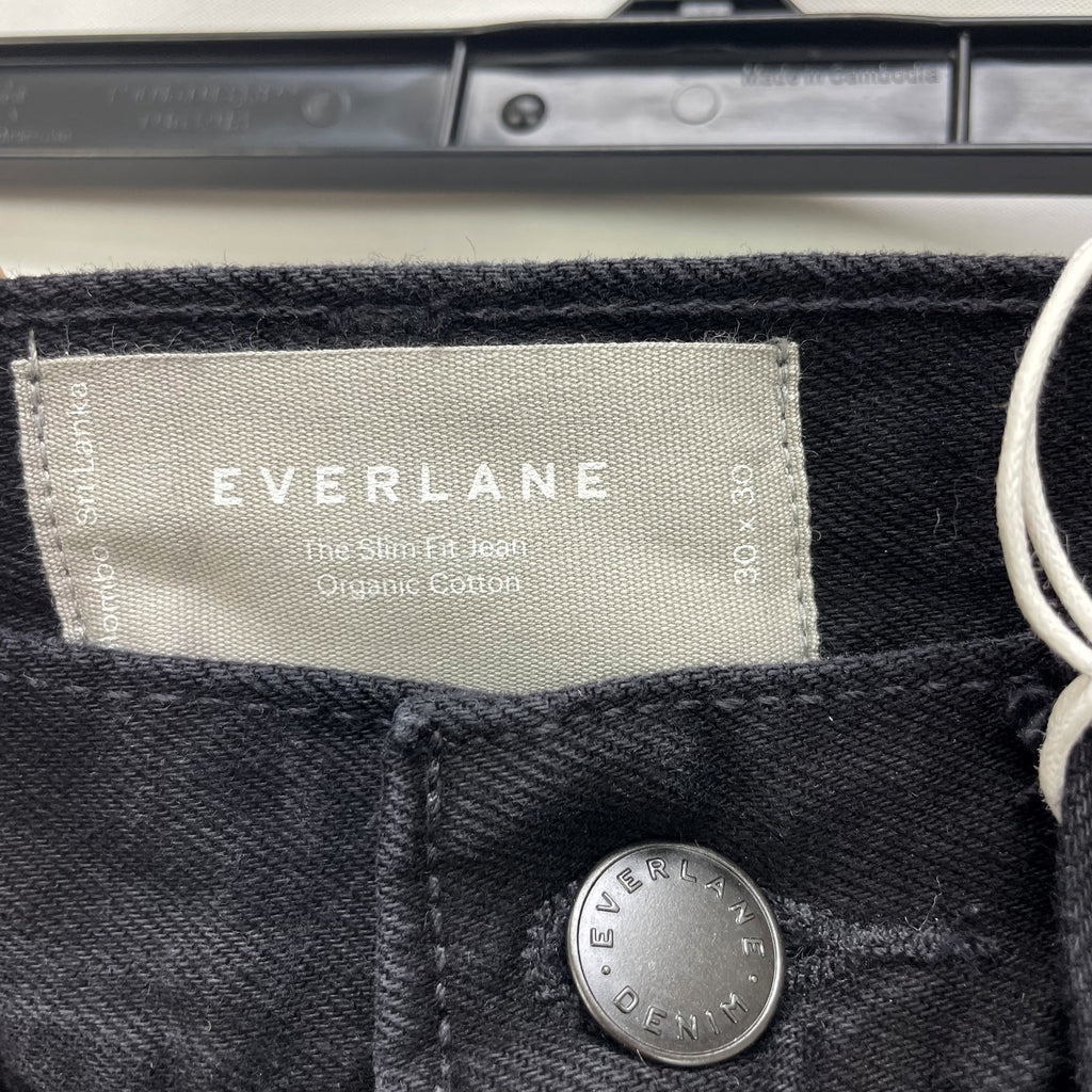 Everlane Mens The Organic Cotton Slim Fit Jeans 30x30 Coal Black NWT