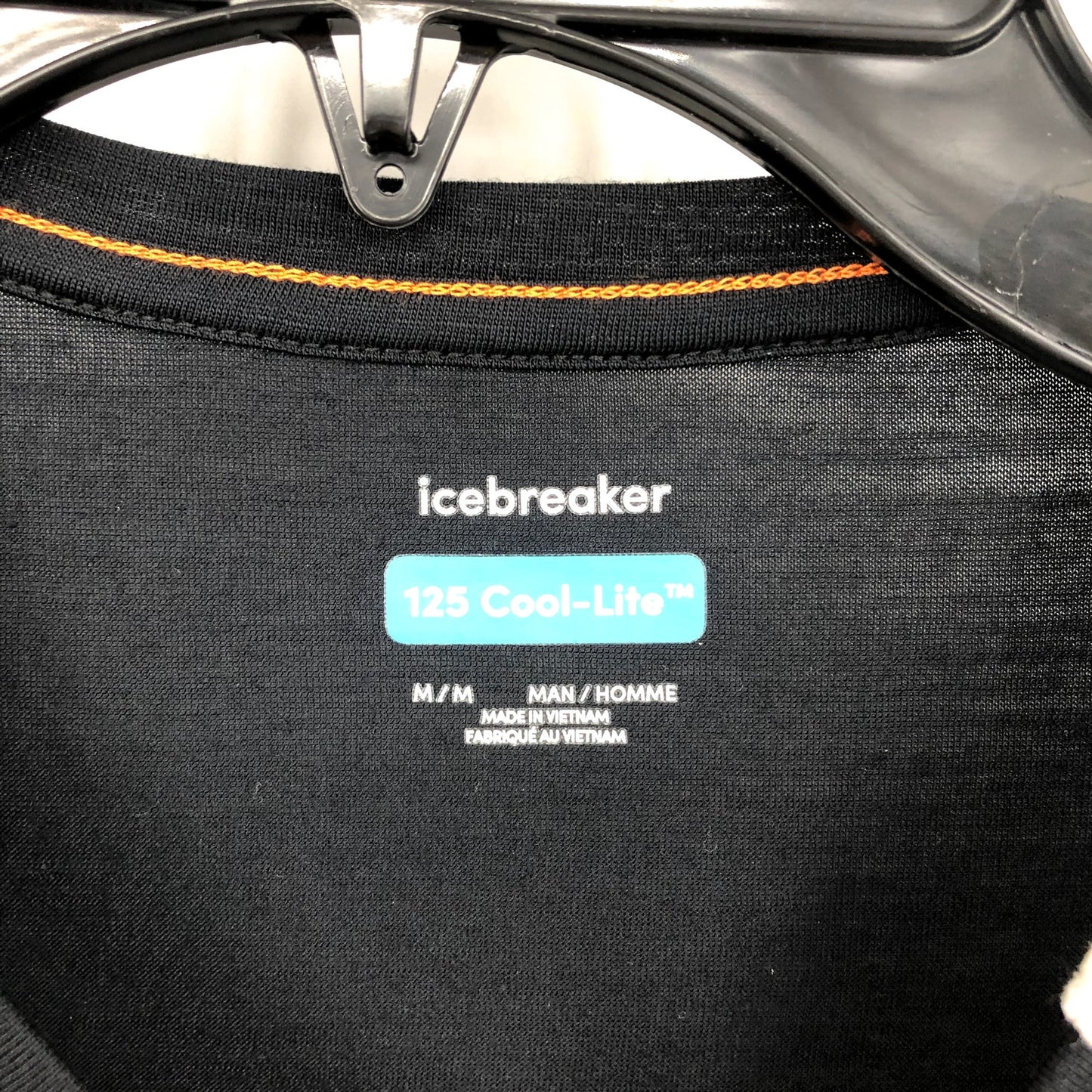 ICEBREAKER Mens 125 Cool-Lite Sphere Crewneck T-Shirt Medium Black Merino NWT