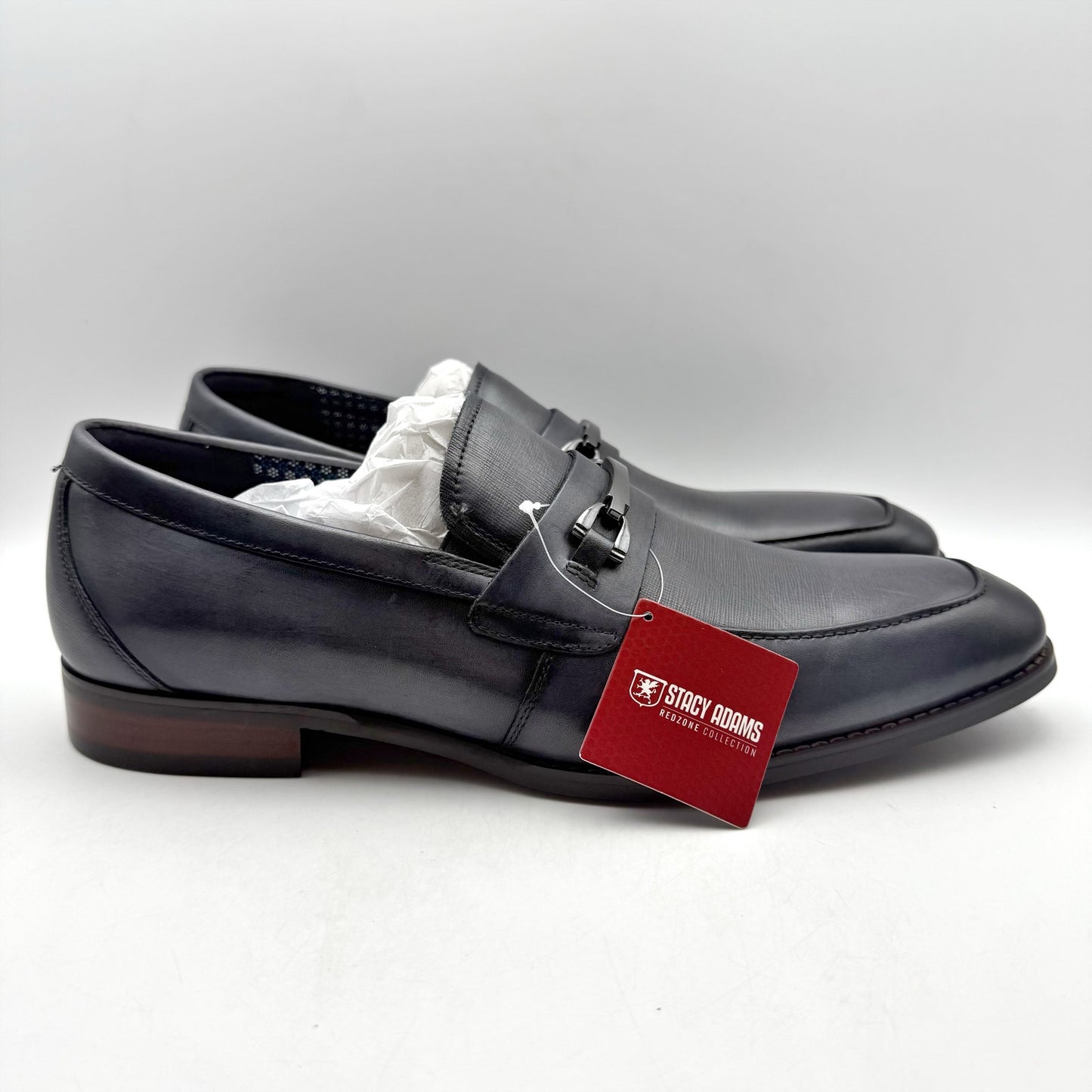 Stacy Adams Mens Kaylor Penny Slip-On Loafer US 11 M EU 44 Gray Leather NIB