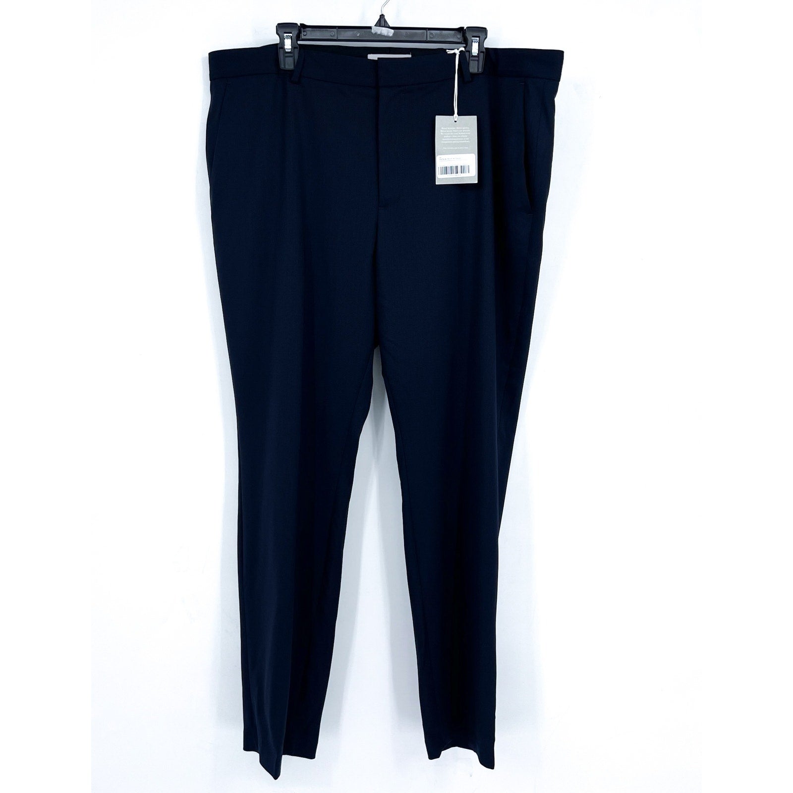 EVERLANE Men's The Italian Wool Pants 40x32 Navy Blue Flat Front Trousers NWT