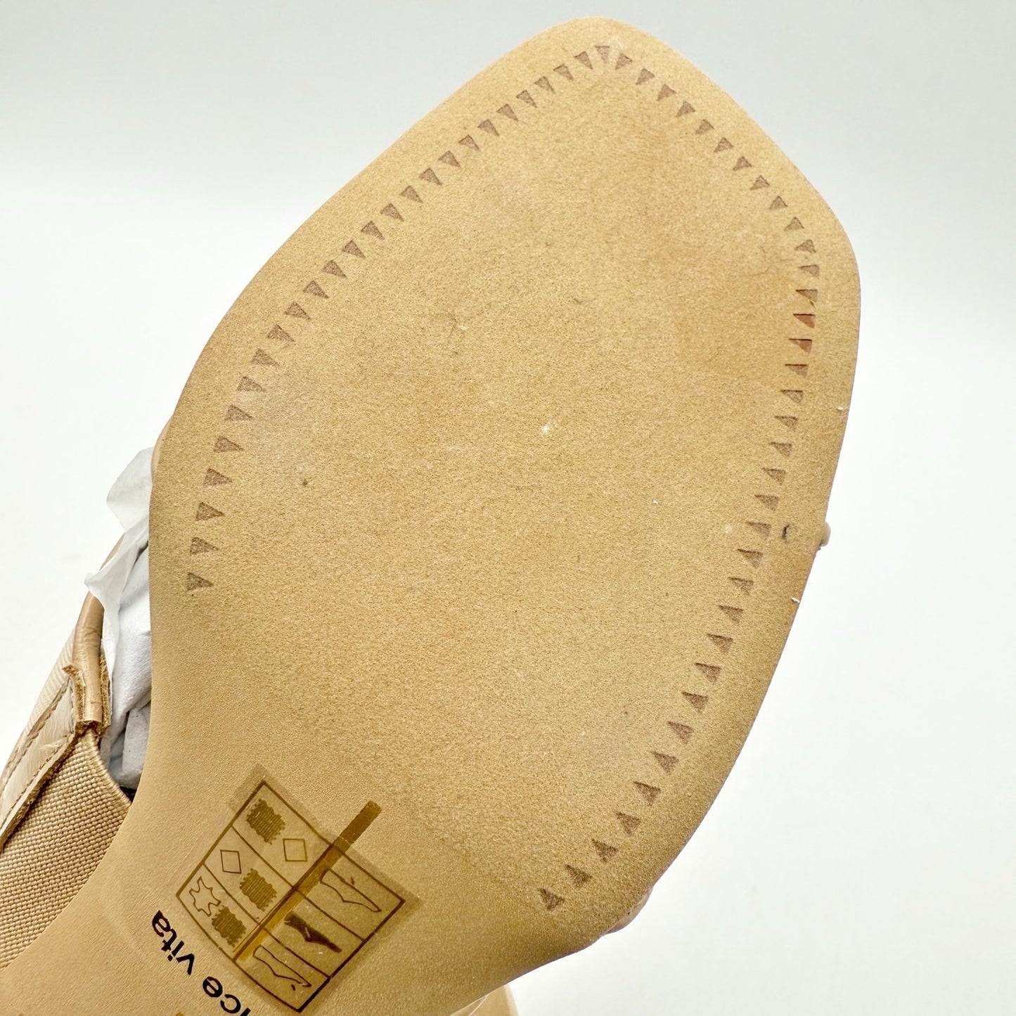 Dolce Vita Womens Gitel Heeled Sandals US 6 Light Tan Leather NIB