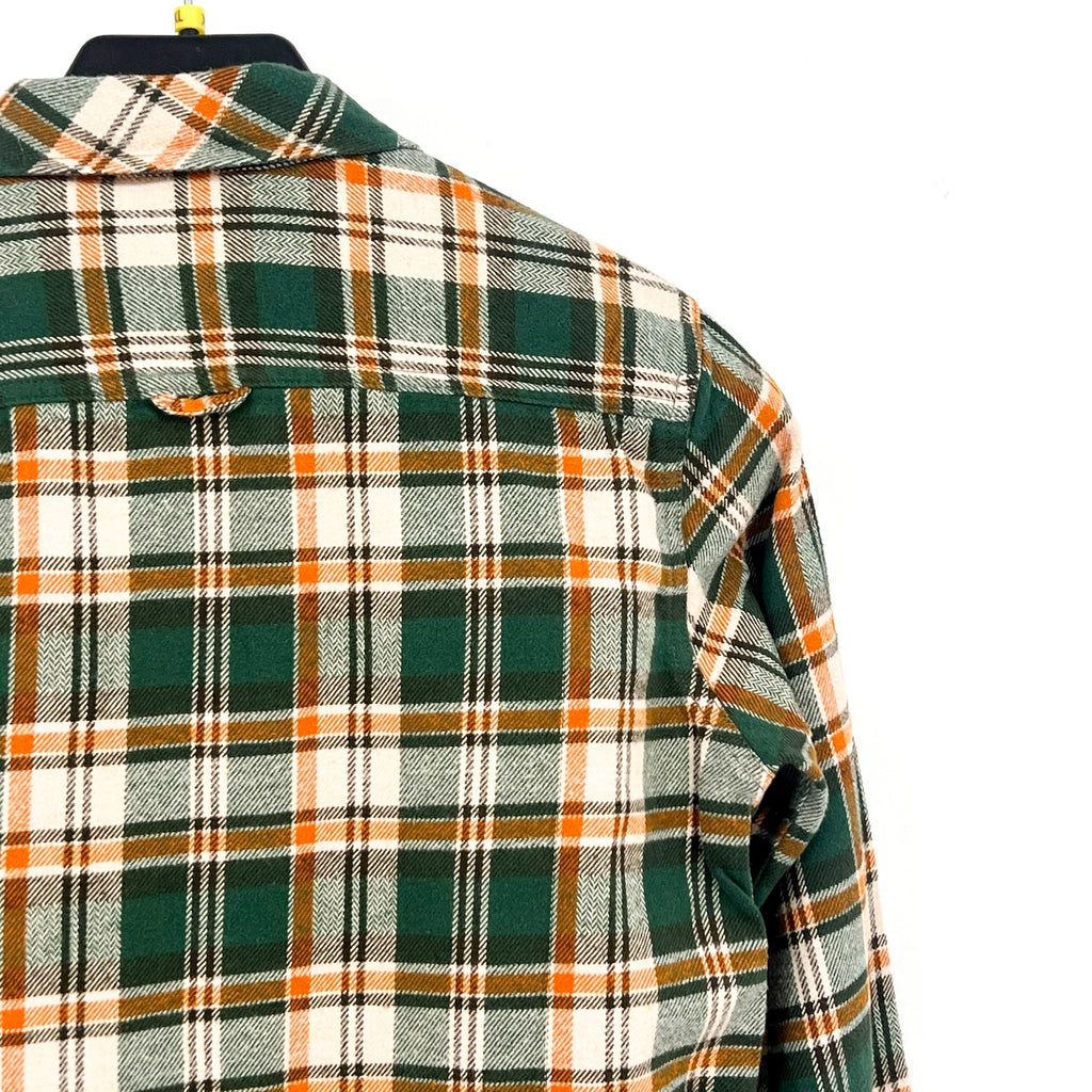PRANA Women's Golden Canyon Flannel Shirt Medium Soft Pine Green Plaid NWT