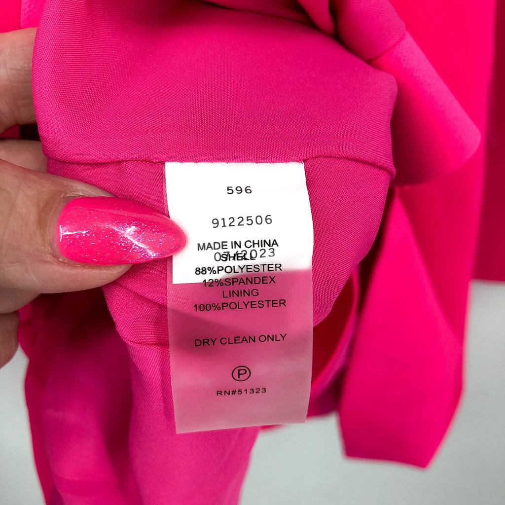 VINCE CAMUTO Womens Garden Romance Blazer Size 4 Hot Pink Jacket NWT