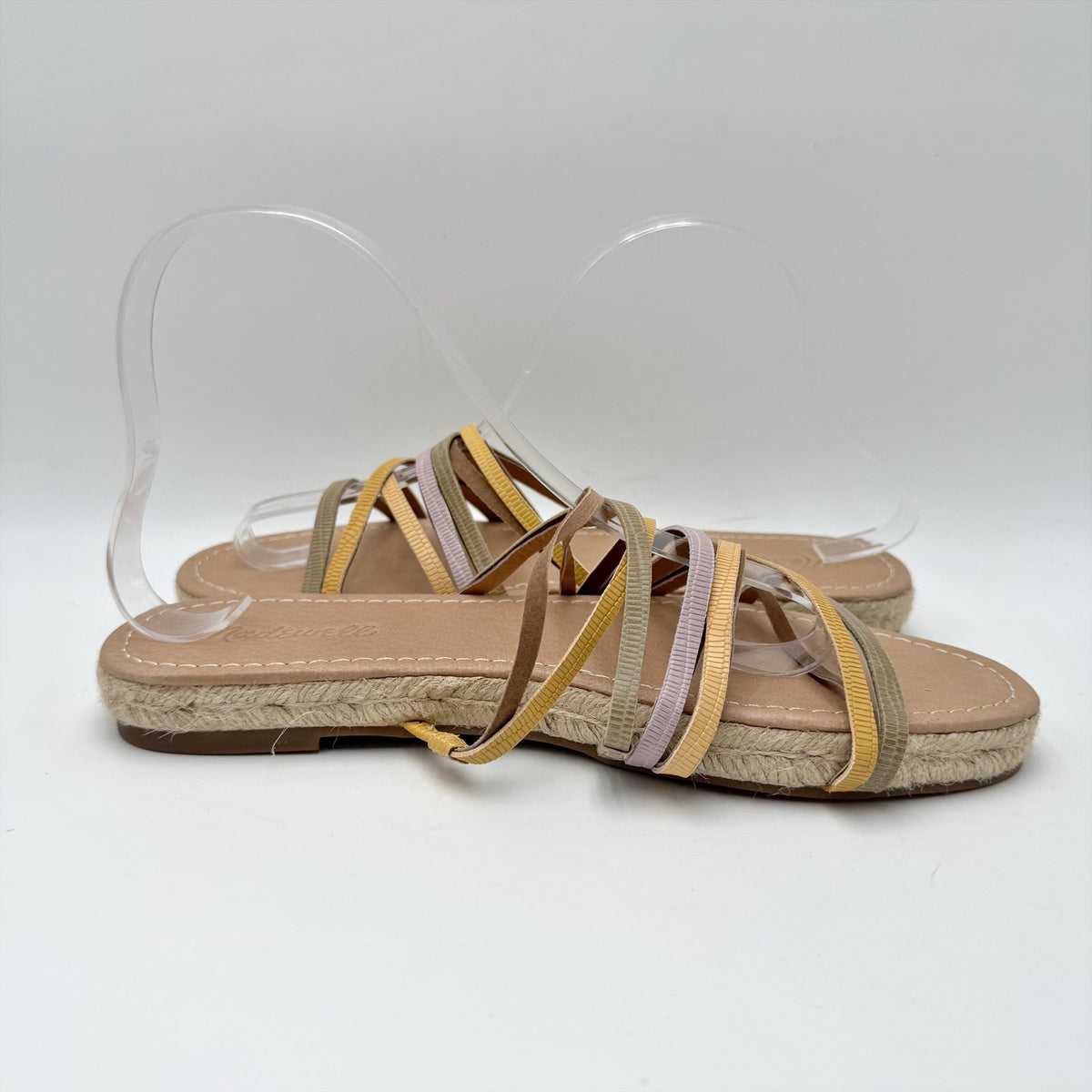 Madewell Womens Kathryn Espadrille Slide Sandal Size 8.5 Multicolor Leather NWOB